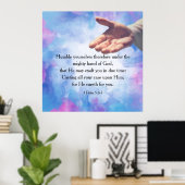 1 Peter 5:6-7 Poster (Thuiskantoor)