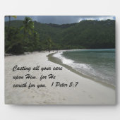 1 Peter 5:7 Al je zorg aan hem geven... Fotoplaat (Voorkant)