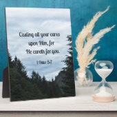 1 Peter 5:7 Al je zorgen over hem... Fotoplaat (Zijkant)