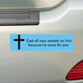 1 Peter 5:7 Bijbelverse Bumpersticker (Op auto)