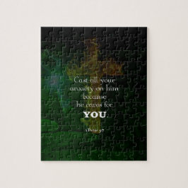 1 Peter 5:7 Bijbelversen citaat Legpuzzel