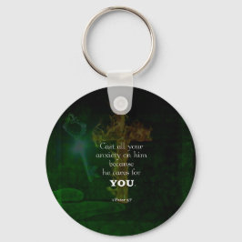 1 Peter 5:7 Bijbelversen citaat Sleutelhanger