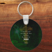 1 Peter 5:7 Bijbelversen citaat Sleutelhanger (Voorkant)