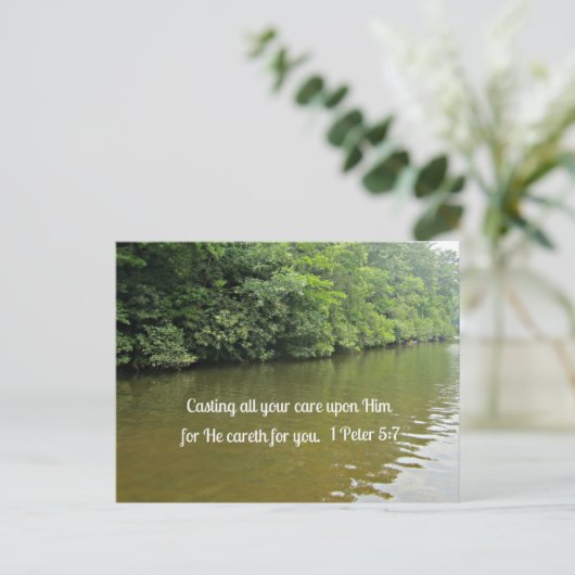 1 Peter 5:7 Briefkaart (Staand voorkant)