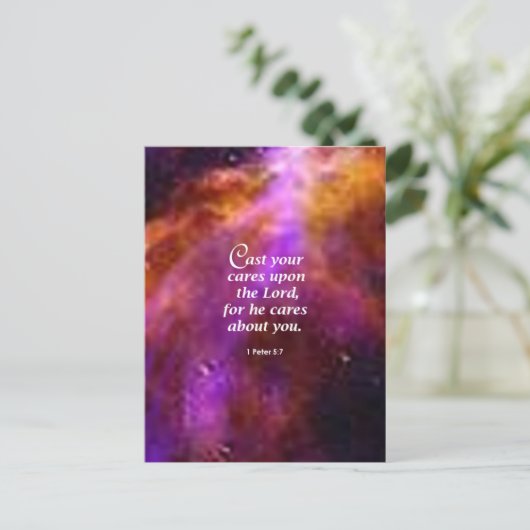 1 Peter 5:7 Briefkaart (Staand voorkant)