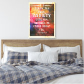 1 Peter 5:7 canvas print (Insitu (Slaapkamer))