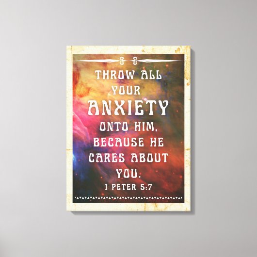 1 Peter 5:7 canvas print (Voorkant)