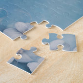 1 Peter 5:7 “Cast All Your Anxiety” Blue Floral Legpuzzel (Zijkant)