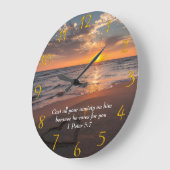 1 Peter 5:7 Christelijke oceaan met zonsondergang Grote Klok (Hoek)