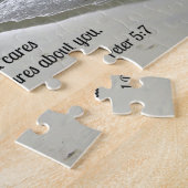 1 Peter 5:7 Geef al je zorgen en geef om God Legpuzzel (Zijkant)