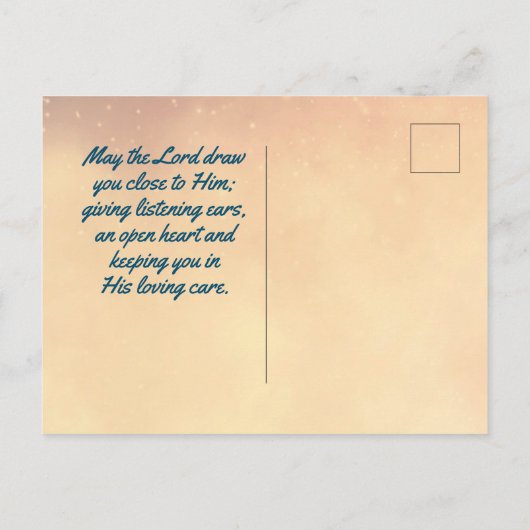 1 Peter 5:7 Gegoten al uw geef op hem, Manuscript Briefkaart (Achterkant)