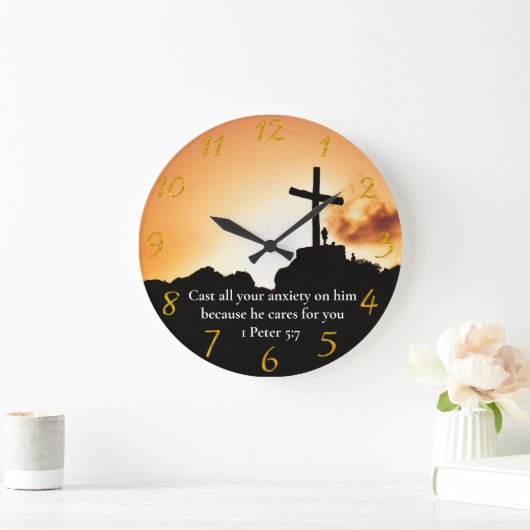 1 Peter 5:7 kruis op een berg Grote Klok (Huis)