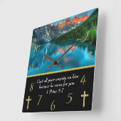 1 Peter 5:7-meer Vierkante Klok (Hoek)