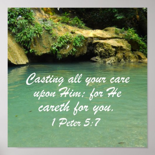 1 Peter 5:7 Poster (Voorkant)