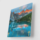 1 Peter 5:7 prachtige uitzicht van het meer Vierkante Klok (Hoek)