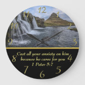 1 Peter 5:7 waterval in vallei Grote Klok (Voorkant)