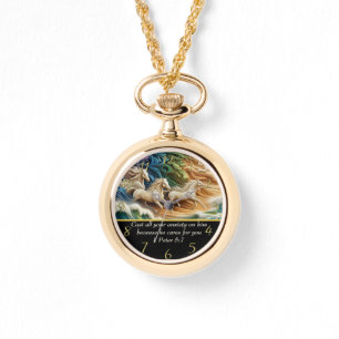 1 Peter 5:7 waterval in vallei Horloge