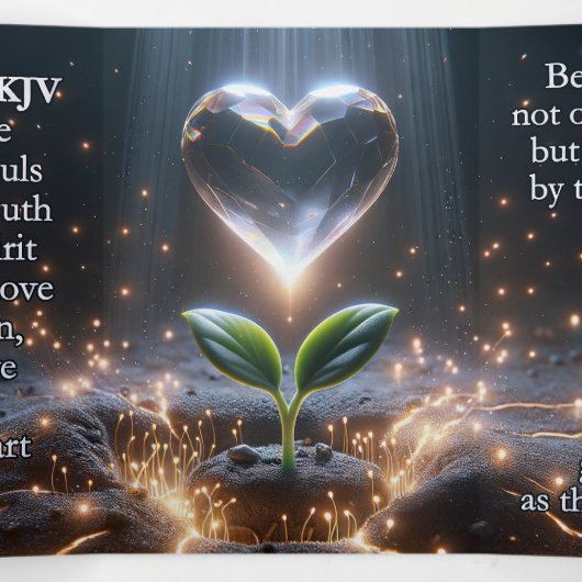 1 Petrus 1:22-25 KJV Tract - Zuiver Hart en Zaad Drieluik Kaart (Binnenkant midden)