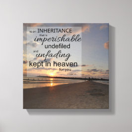 1 Petrus 1:4 Canvasprint | Eeuwige Erfenis Canvas Afdruk