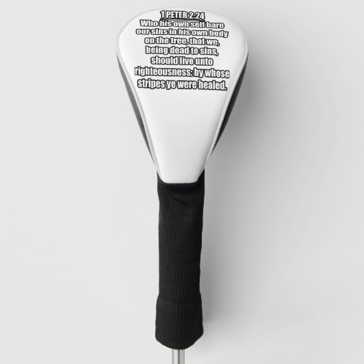 1 Petrus 2:24 Statenvertaling Bijbelvers Golfheadcover (Voorkant)