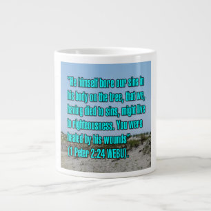 1 Petrus 2:24 WEBU Mug Grote Koffiekop