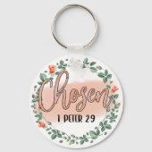 1 Petrus 2:9 Christelijk Bijbelvers Sleutelhanger (Achterkant)