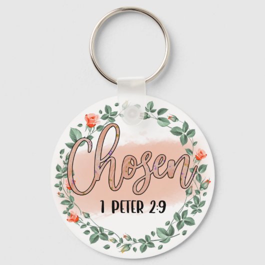 1 Petrus 2:9 Christelijk Bijbelvers Sleutelhanger (Achterkant)