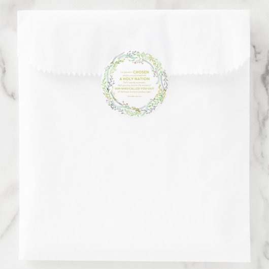1 Petrus 2:9 Ronde Sticker (Tas)