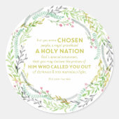 1 Petrus 2:9 Ronde Sticker (Voorkant)