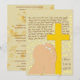 1 Petrus 3:10–12 Schriftkaart — Vrede zoeken Bedankkaart