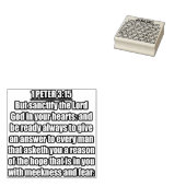 1 Petrus 3:15 KJV Bijbel Verse Rubberstempel (Gestempeld)