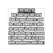 1 Petrus 3:15 KJV Bijbel Verse Rubberstempel (Afrduk)