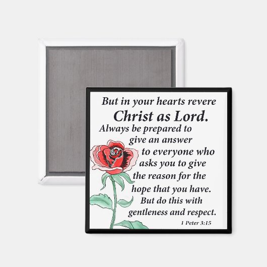 1 Petrus 3:15 Magneet (Voorkant / Achterkant)