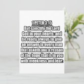 1 Petrus 3:15 Statenvertaling Bijbelvers Kaart (Staand voorkant)