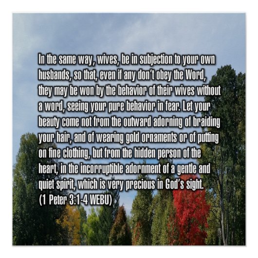1 Petrus 3:1-4 WEBU Perfect Poster (Voorkant)