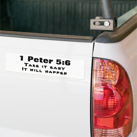 1 Petrus 5:6 Wees nederig het zal gebeuren Bumpersticker (Op Truck)