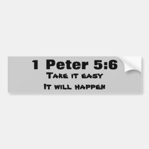 1 Petrus 5:6 Wees nederig het zal gebeuren Bumpersticker