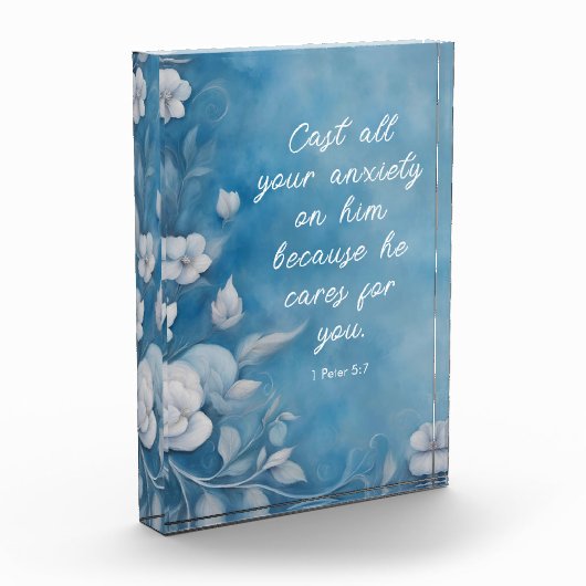 1 Petrus 5:7 Bijbelvers Afbeelding Fotoblokken (Links)
