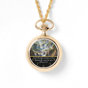 1 Petrus 5:7 Christelijk geloof een waterval  Horloge