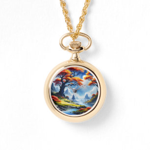 1 Petrus 5:7 kruis op een berg  Horloge