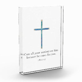 1 Petrus 5:7 Minimalistisch kruis Fotoblokken