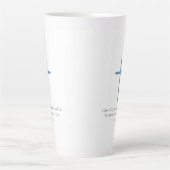 1 Petrus 5:7 Minimalistisch kruis Latte Mok (Voorkant)