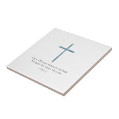 1 Petrus 5:7 Minimalistisch Kruis Tegeltje (Zijkant)