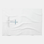 1 Petrus 5:7 Minimalistisch Kruis Theedoek (Horizontaal)