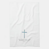 1 Petrus 5:7 Minimalistisch Kruis Theedoek (Verticaal)