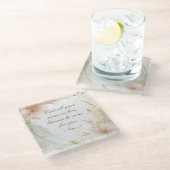 1 Petrus 5:7 Werp al uw zorgen op Hem, Bijbelvers Glazen Onderzetter (Schuin)