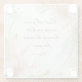 1 Petrus 5:7 Werp al uw zorgen op Hem, Bijbelvers Glazen Onderzetter (Achterkant)