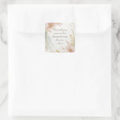 1 Petrus 5:7 Werp al uw zorgen op Hem, Bijbelvers Vierkante Sticker (Tas)