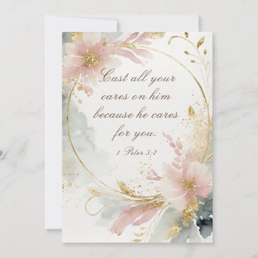 1 Petrus 5:7 Werp al uw zorgen op Hem, Kaart (Voorkant)
