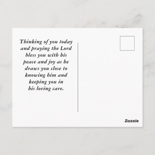 1 Petrus 5:7 Werp uw bezorgdheid op Hem, Bijbelver Briefkaart (Achterkant)